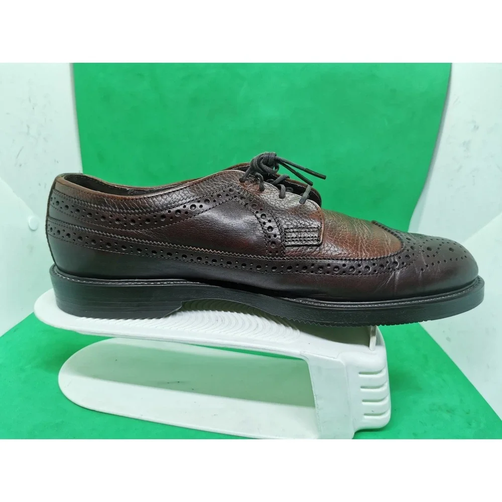 Vintage Dexter USA Mens Brown Leather Wingtip Oxford Dress Shoes Size 11.5 M